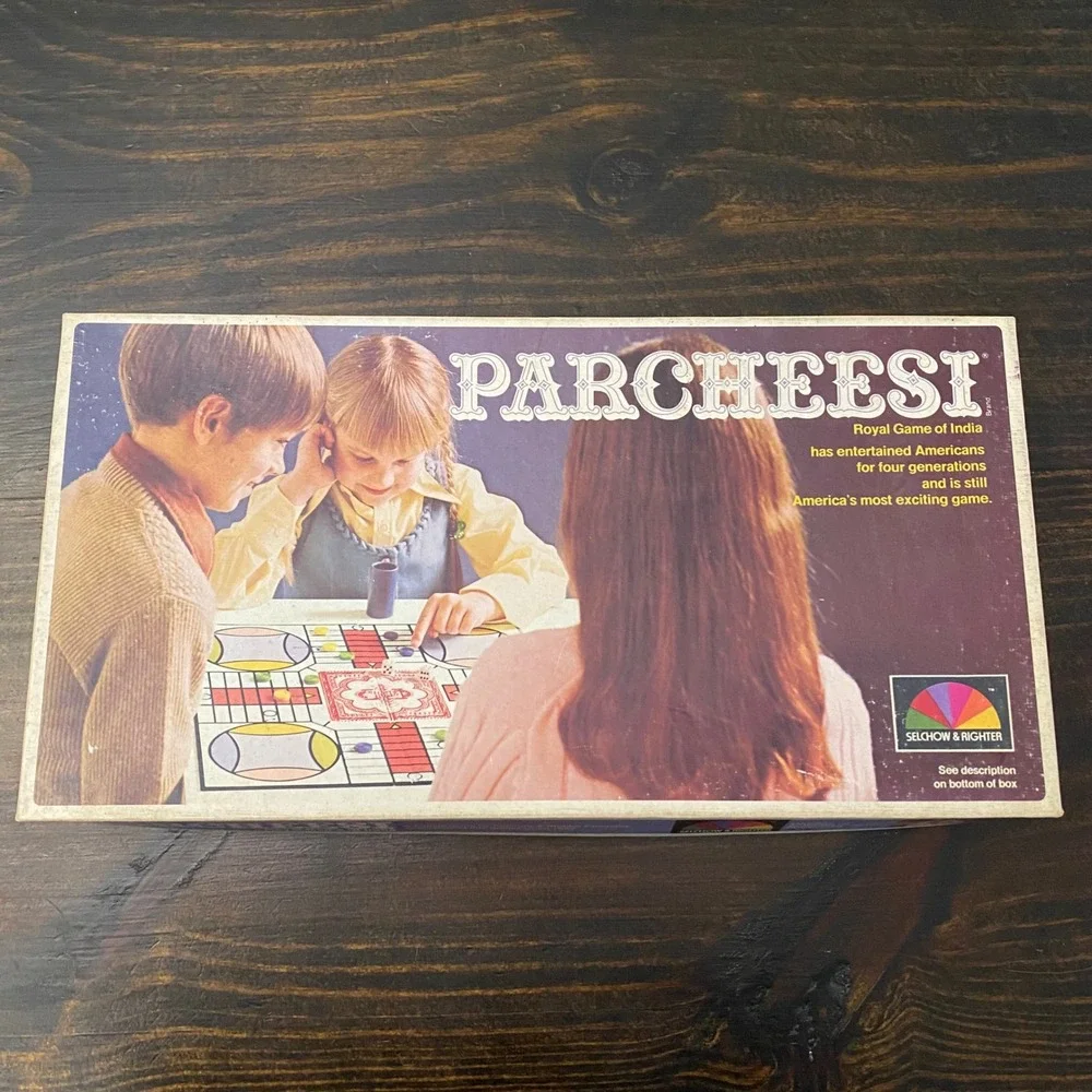 Vintage 1975 Parcheesi Royal Game of India COMPLETE Selchow & Righter No 110